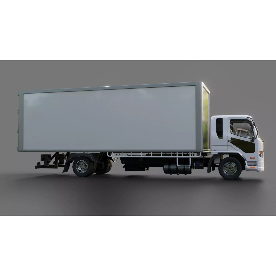 Mitsubishi Fuso Fighter Cargo Truck 3D Model – Rigged PBR Asset, FBX/OBJ - View 28