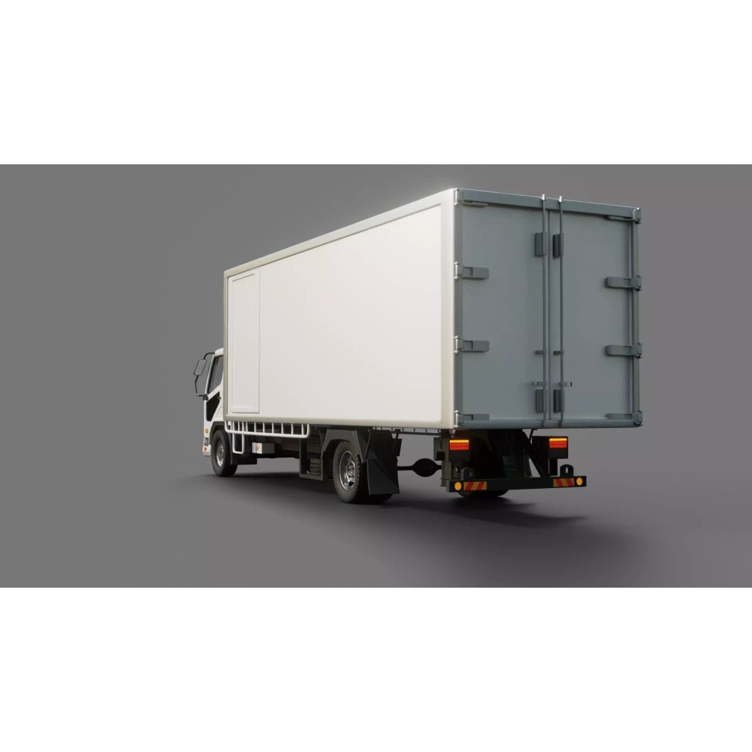 Mitsubishi Fuso Fighter Cargo Truck 3D Model – Rigged PBR Asset, FBX/OBJ - View 3