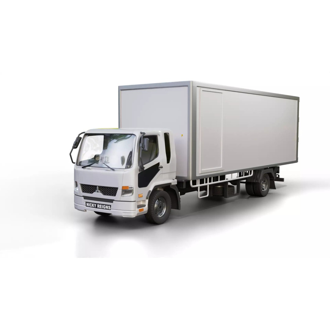 Mitsubishi Fuso Fighter Cargo Truck 3D Model – Rigged PBR Asset, FBX/OBJ - View 6