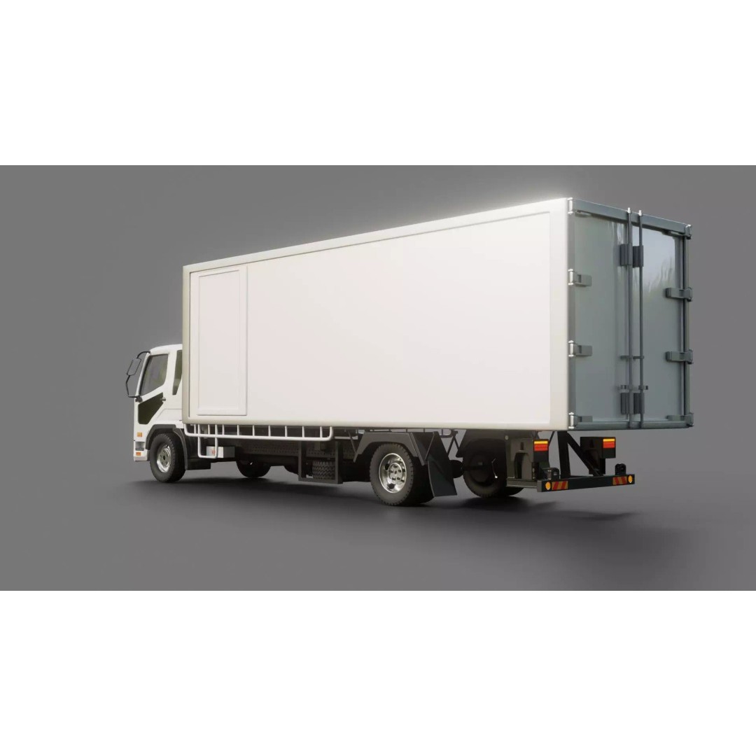 Mitsubishi Fuso Fighter Cargo Truck 3D Model – Rigged PBR Asset, FBX/OBJ - View 7