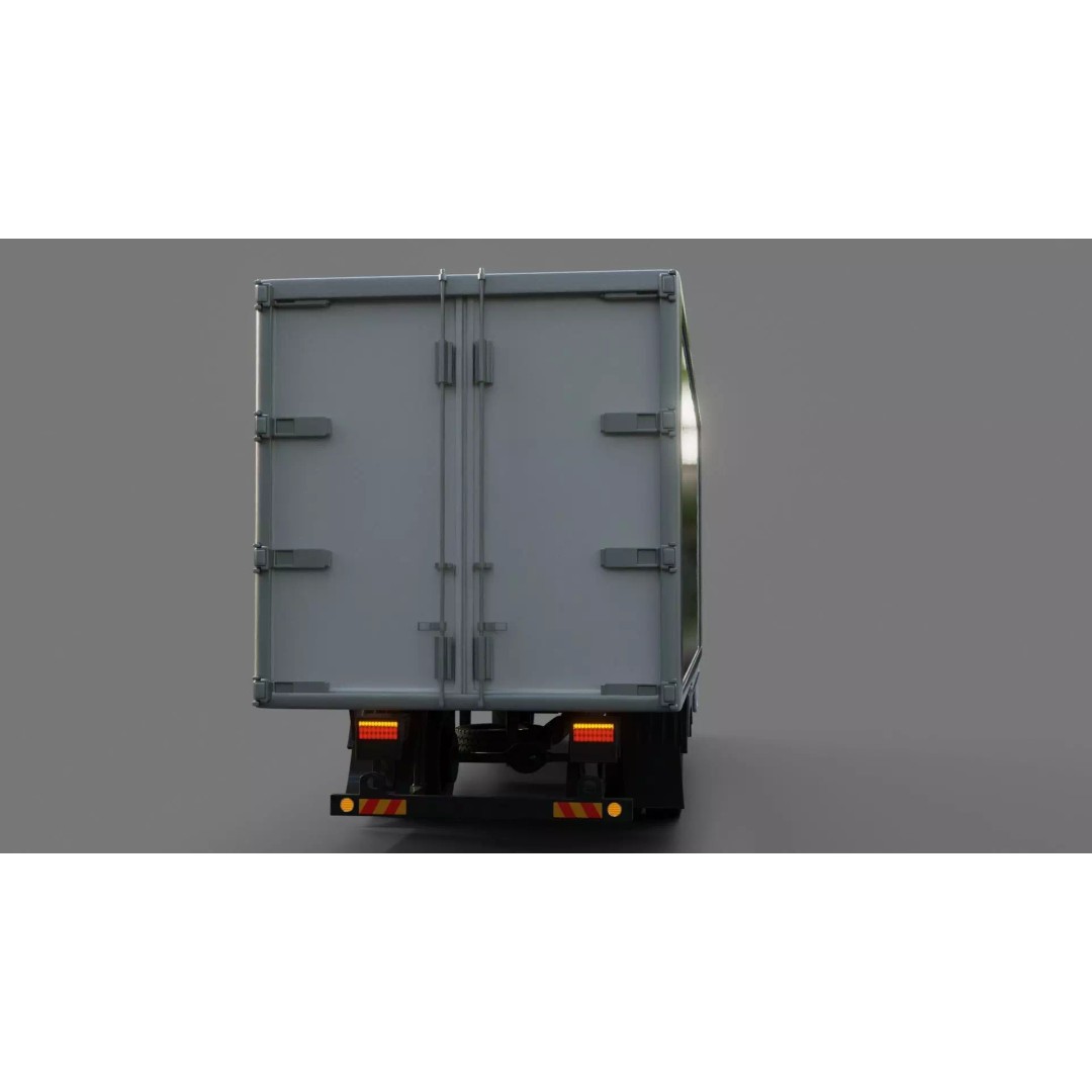 Mitsubishi Fuso Fighter Cargo Truck 3D Model – Rigged PBR Asset, FBX/OBJ - View 8
