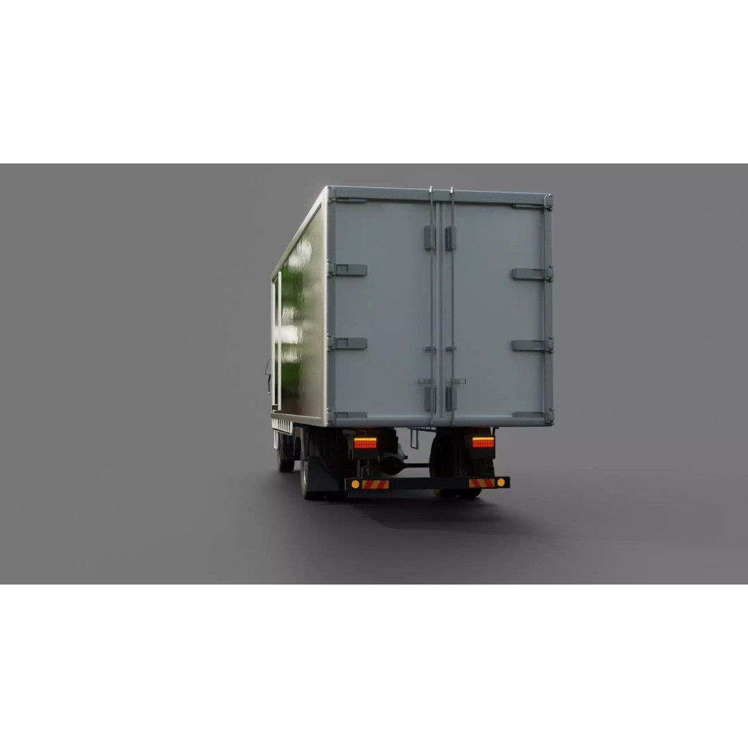 Mitsubishi Fuso Fighter Cargo Truck 3D Model – Rigged PBR Asset, FBX/OBJ - View 9