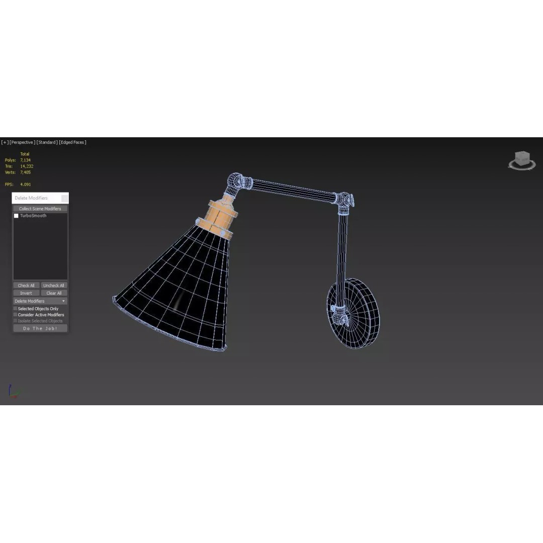 JONATHAN Y Lighting 3D Model – Vintage Pendant Lamp with PBR Textures - View 12