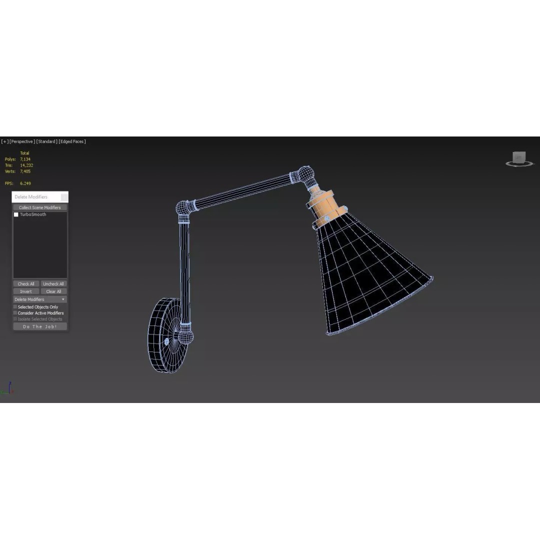 JONATHAN Y Lighting 3D Model – Vintage Pendant Lamp with PBR Textures - View 4
