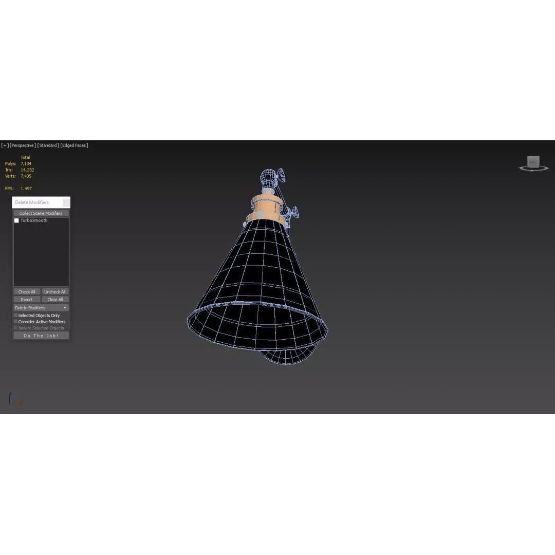 JONATHAN Y Lighting 3D Model – Vintage Pendant Lamp with PBR Textures - View 6