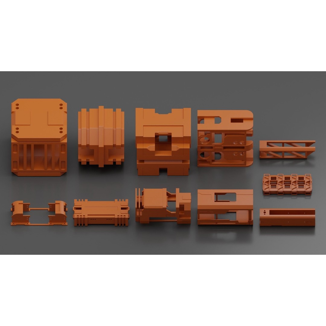 Hard Surface Framing 3D Model – Sci-Fi Kitbash, UV Mapped, FBX - View 4