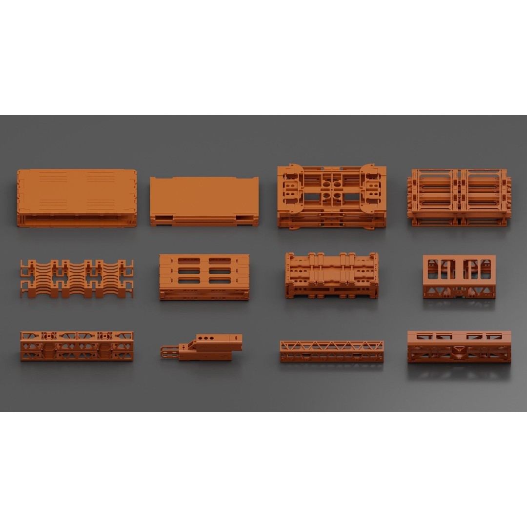 Hard Surface Framing 3D Model – Sci-Fi Kitbash, UV Mapped, FBX - View 6