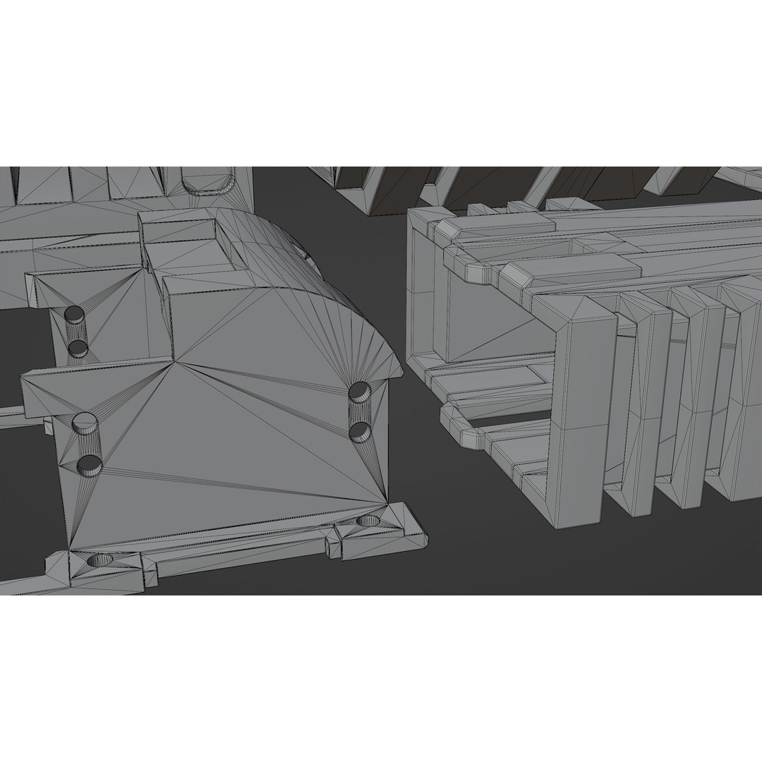 Hard Surface Framing 3D Model – Sci-Fi Kitbash, UV Mapped, FBX - View 7