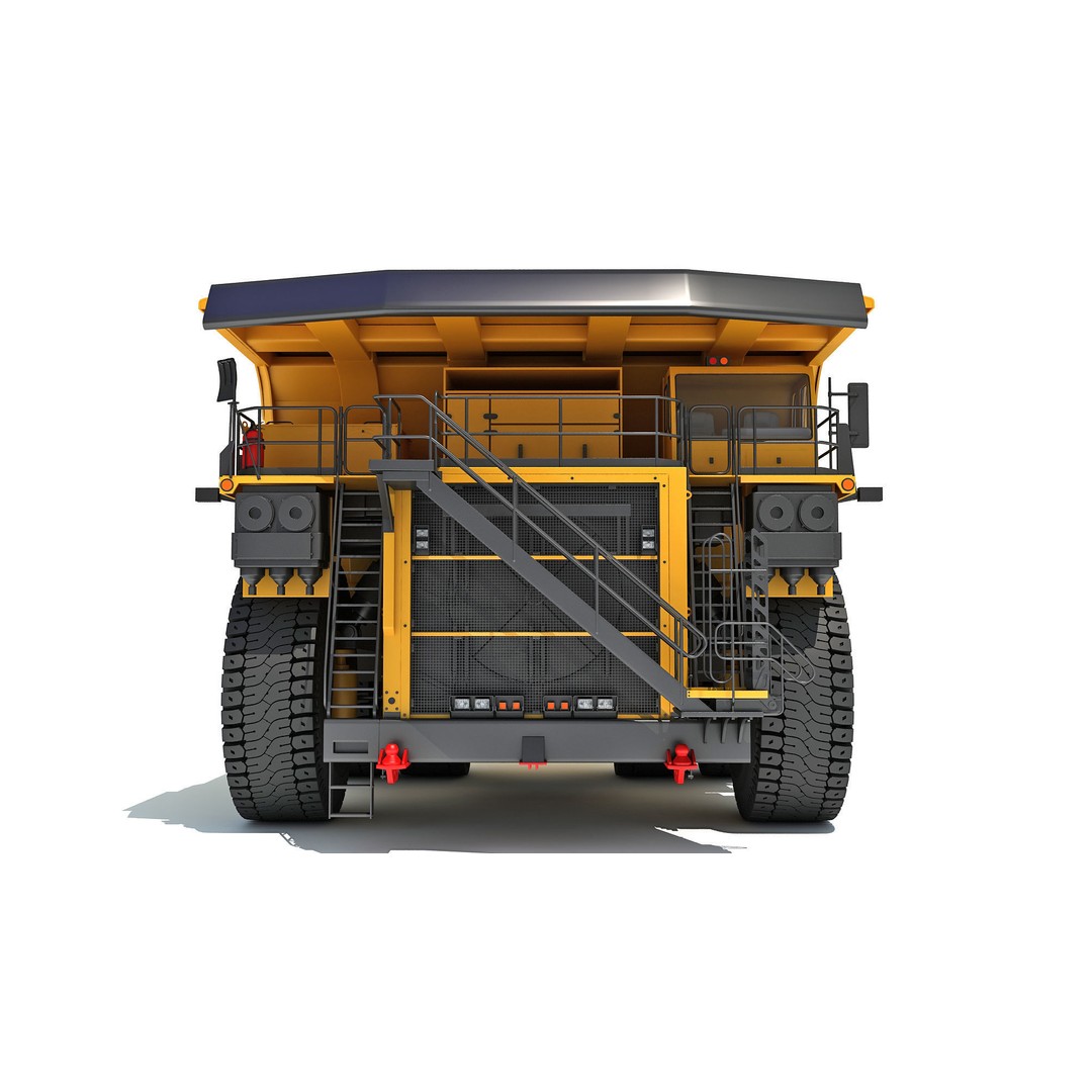 Off Highway Mining Dump Truck 3D Model – High Poly Game Asset, FBX, OBJ - View 12