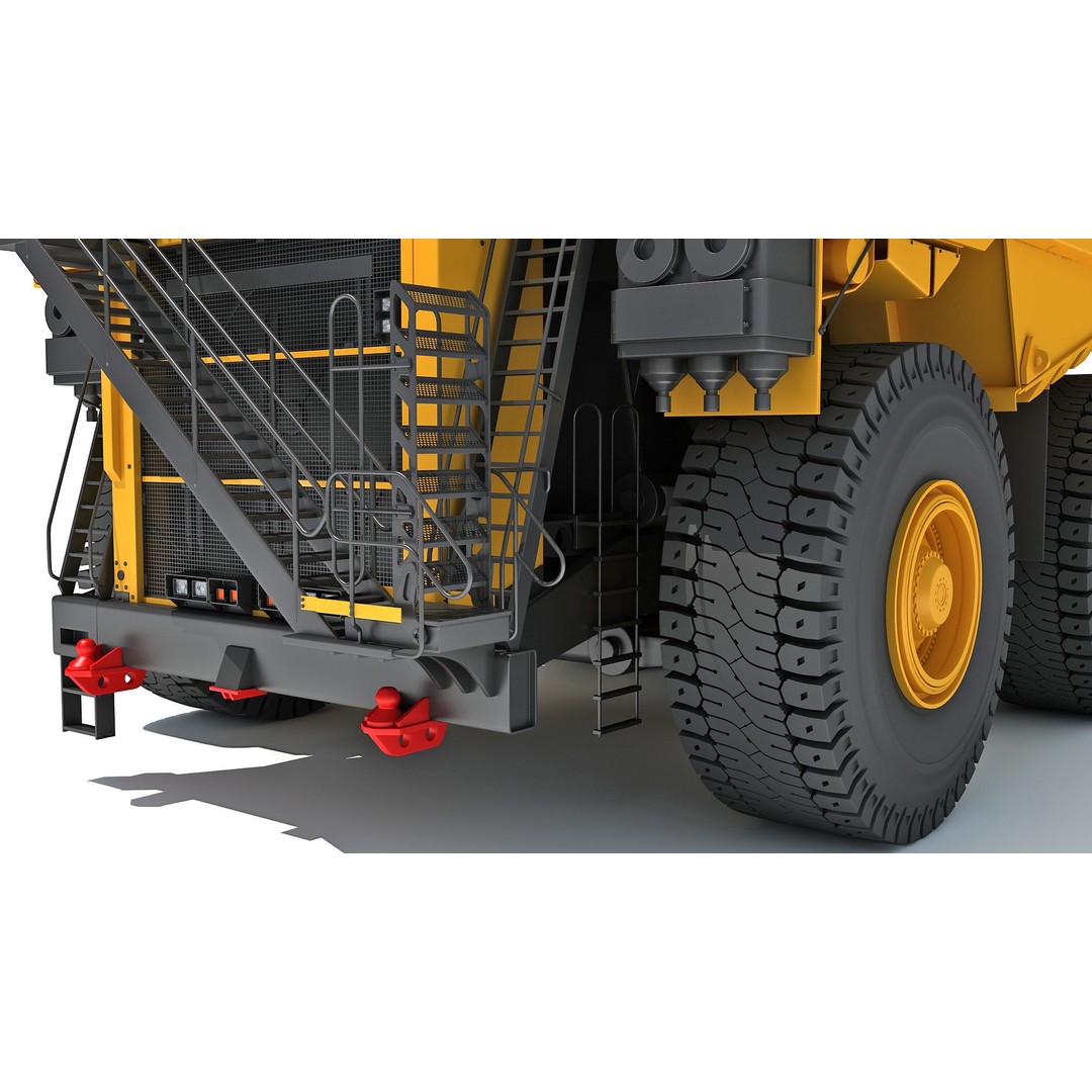 Off Highway Mining Dump Truck 3D Model – High Poly Game Asset, FBX, OBJ - View 14