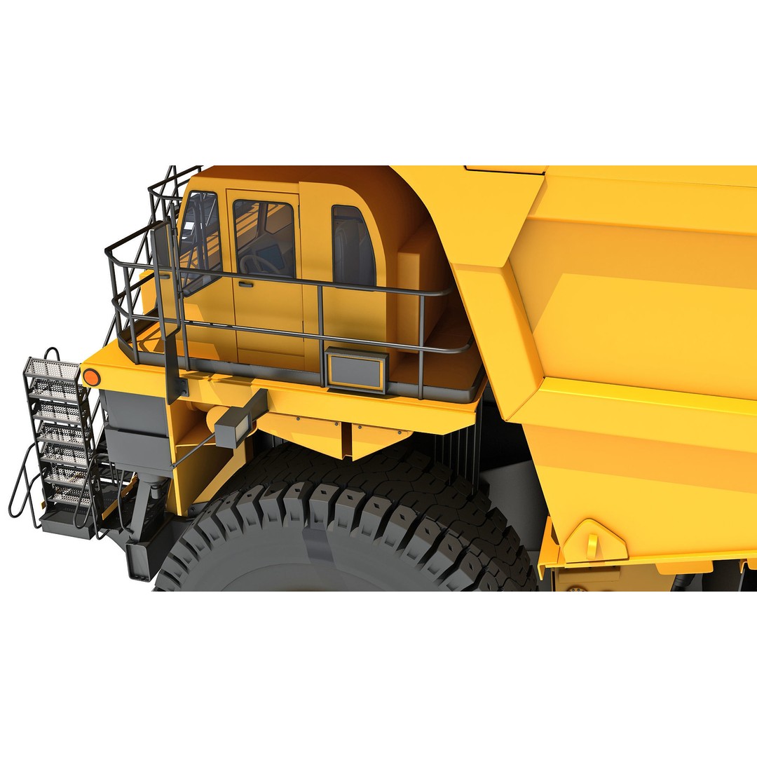 Off Highway Mining Dump Truck 3D Model – High Poly Game Asset, FBX, OBJ - View 15