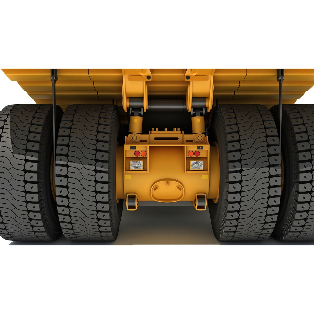 Off Highway Mining Dump Truck 3D Model – High Poly Game Asset, FBX, OBJ - View 17