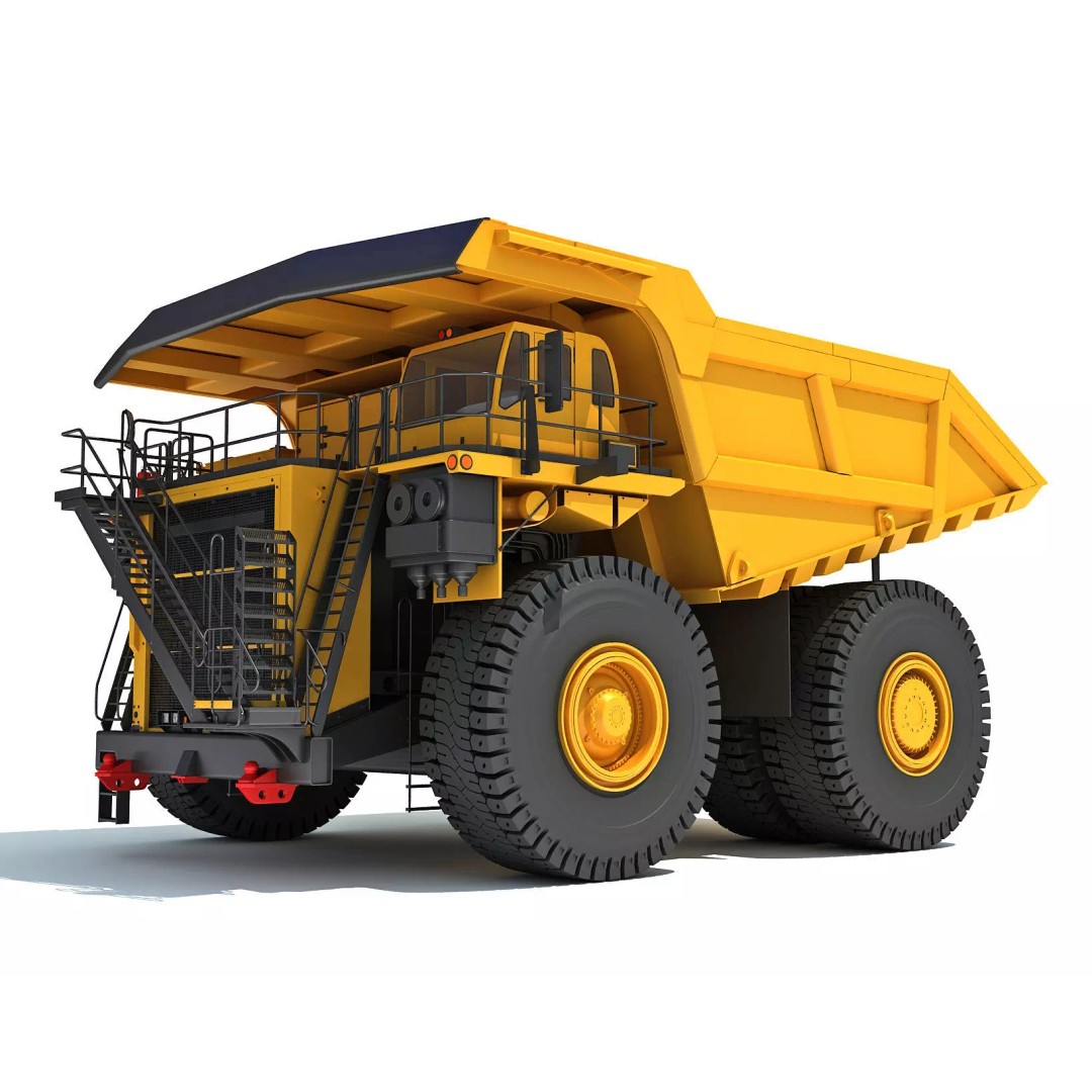 Off Highway Mining Dump Truck 3D Model – High Poly Game Asset, FBX, OBJ - View 2