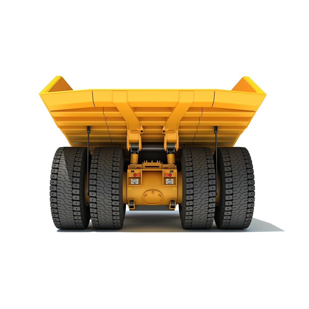 Off Highway Mining Dump Truck 3D Model – High Poly Game Asset, FBX, OBJ - View 6