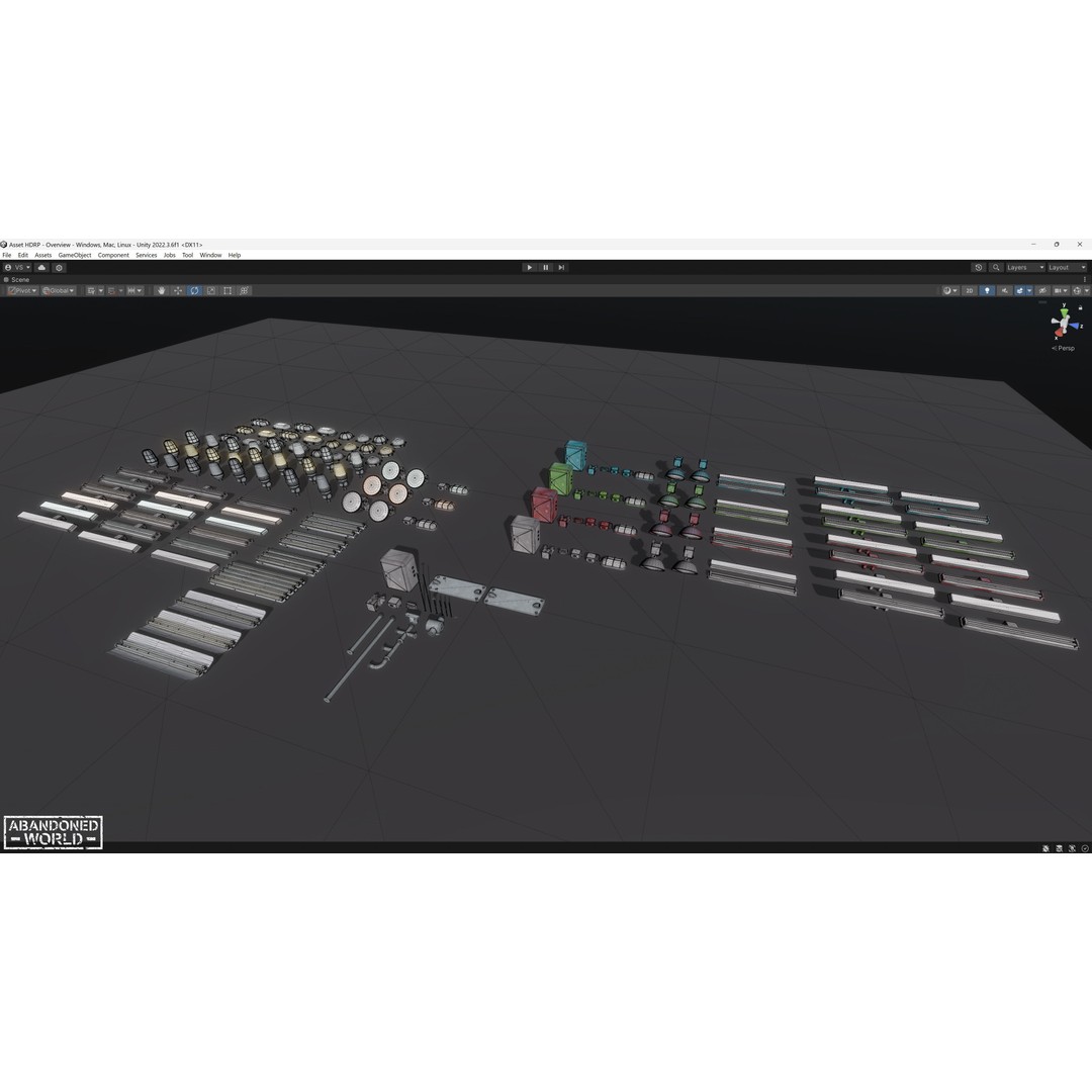 Old Industrial Lamps 3D Model – Low Poly Game Ready Asset for Unity, Blender