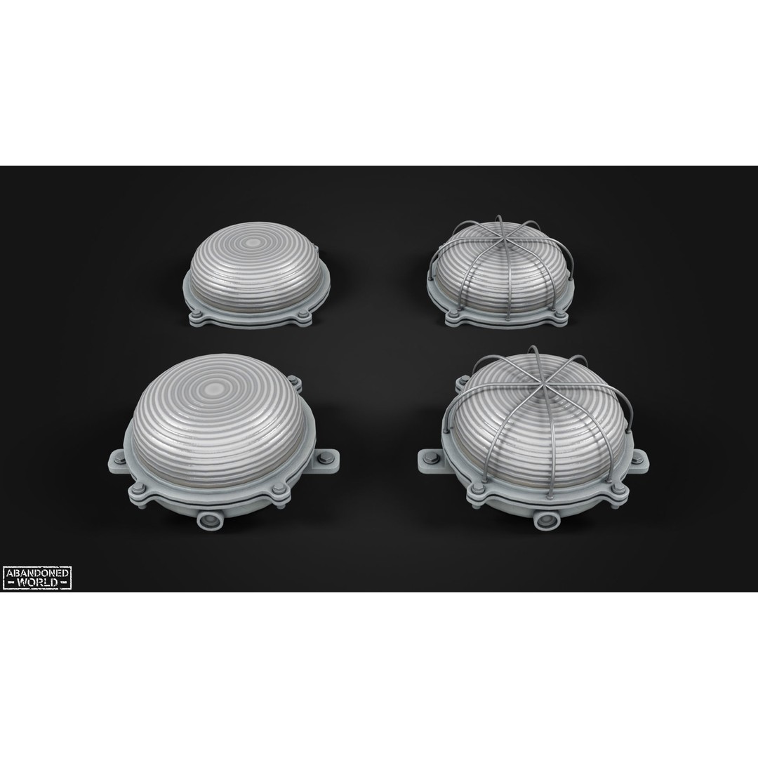 Old Industrial Lamps 3D Model – Low Poly Game Ready Asset for Unity, Blender - View 18