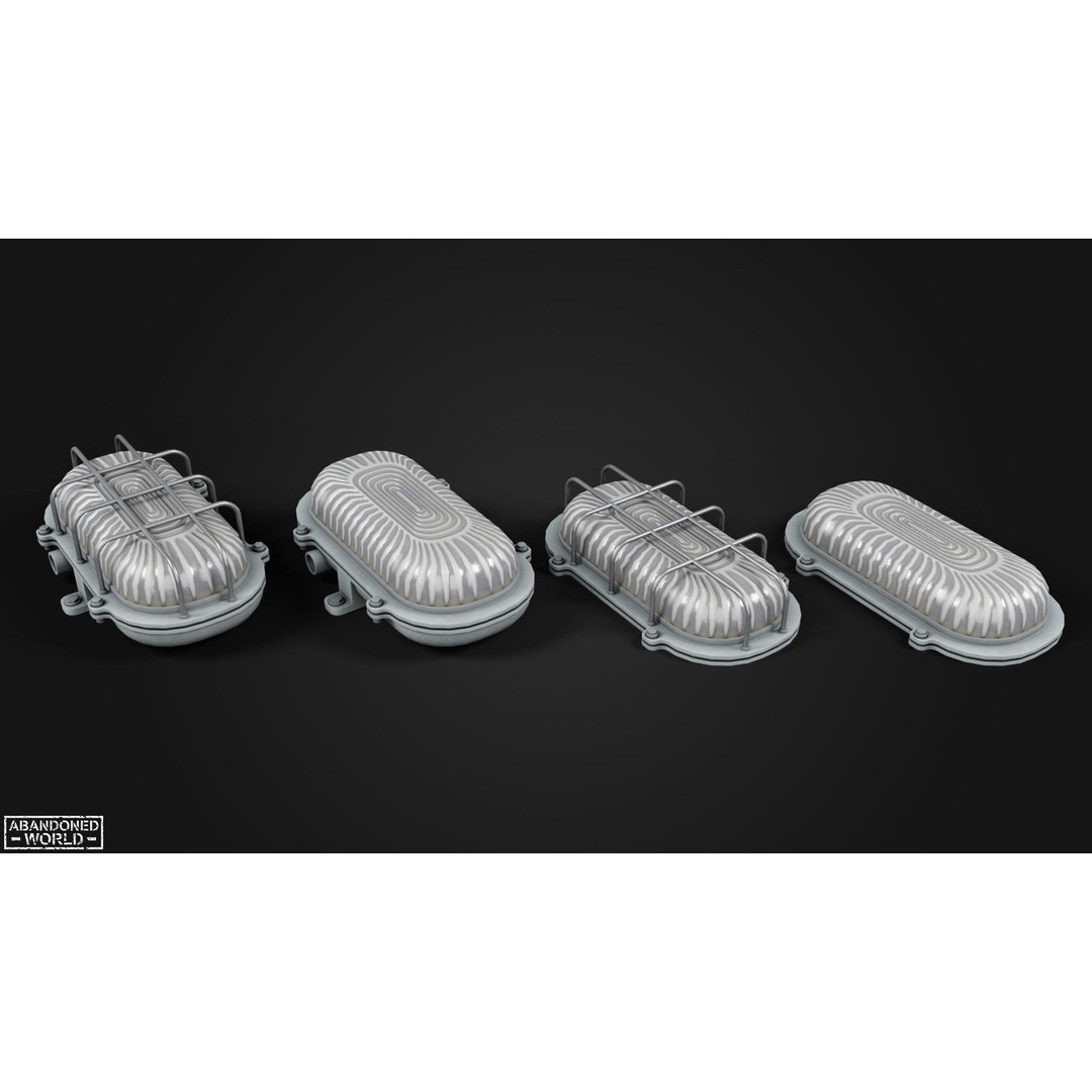 Old Industrial Lamps 3D Model – Low Poly Game Ready Asset for Unity, Blender - View 21