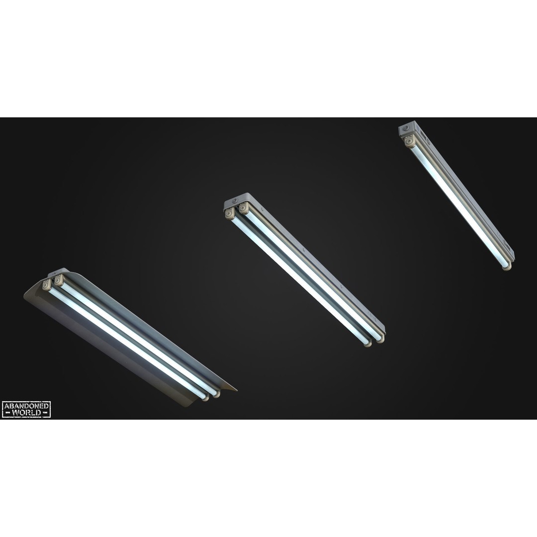 Old Industrial Lamps 3D Model – Low Poly Game Ready Asset for Unity, Blender - View 24