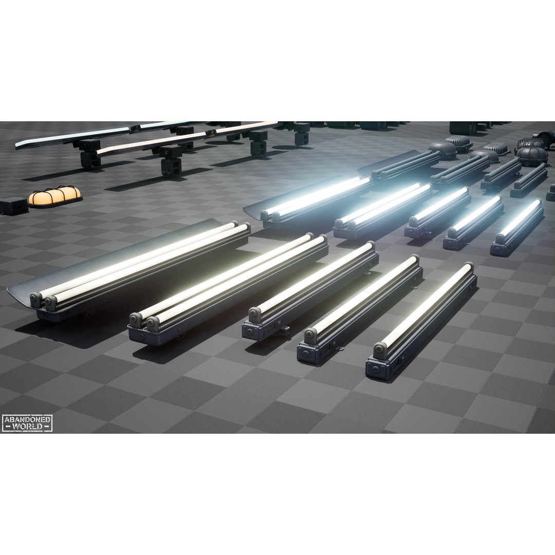 Old Industrial Lamps 3D Model – Low Poly Game Ready Asset for Unity, Blender - View 57