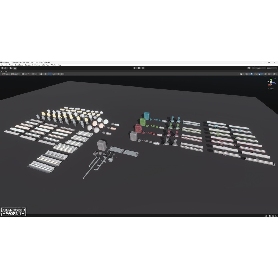 Old Industrial Lamps 3D Model – Low Poly Game Ready Asset for Unity, Blender - View 62