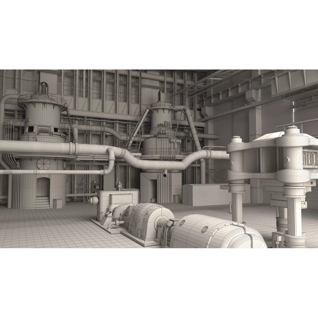 Abandoned Factory Building 3D Model – Photorealistic Interior, FBX, PBR - View 9