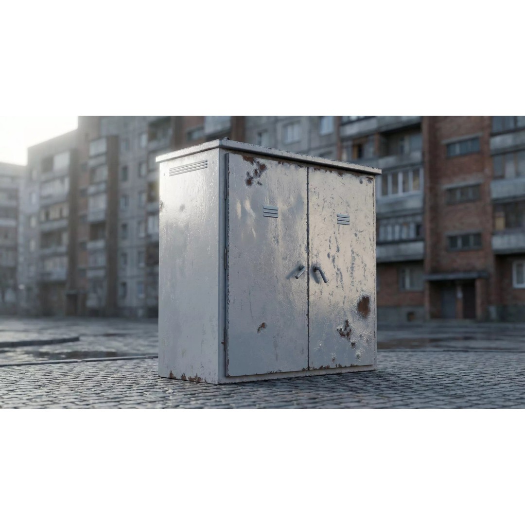 Electric Box 3D Model – Low Poly Game-Ready Asset, FBX, OBJ - View 2