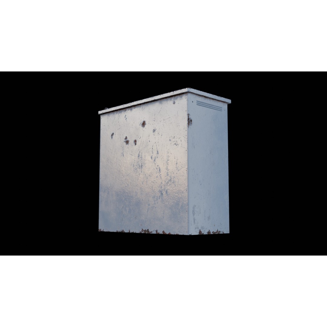 Electric Box 3D Model – Low Poly Game-Ready Asset, FBX, OBJ - View 4