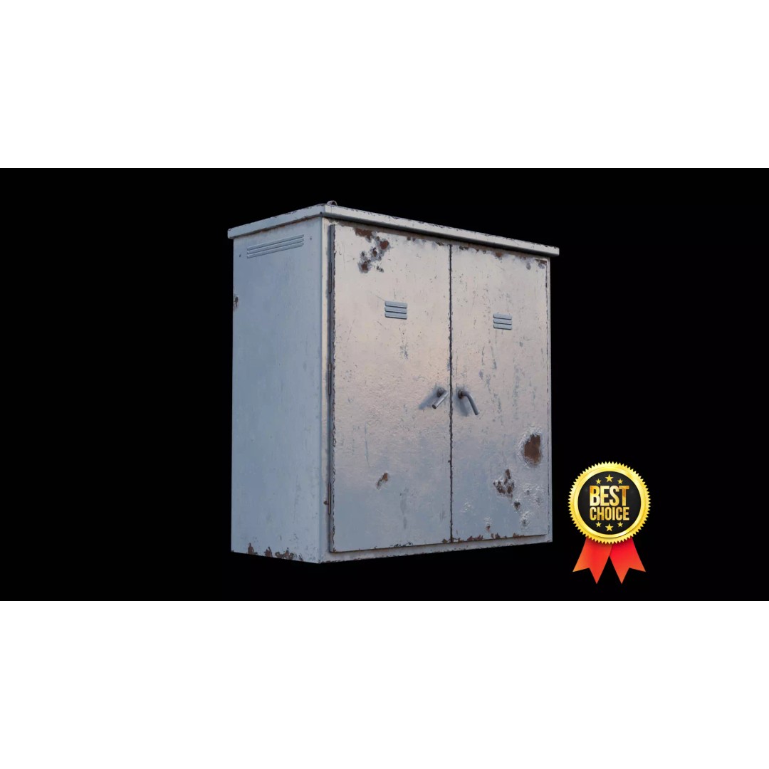 Electric Box 3D Model – Low Poly Game-Ready Asset, FBX, OBJ - View 5
