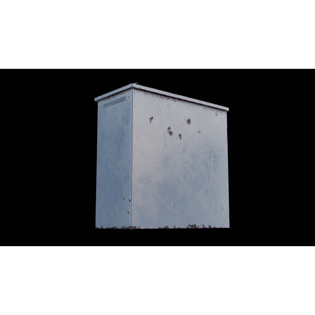 Electric Box 3D Model – Low Poly Game-Ready Asset, FBX, OBJ - View 6