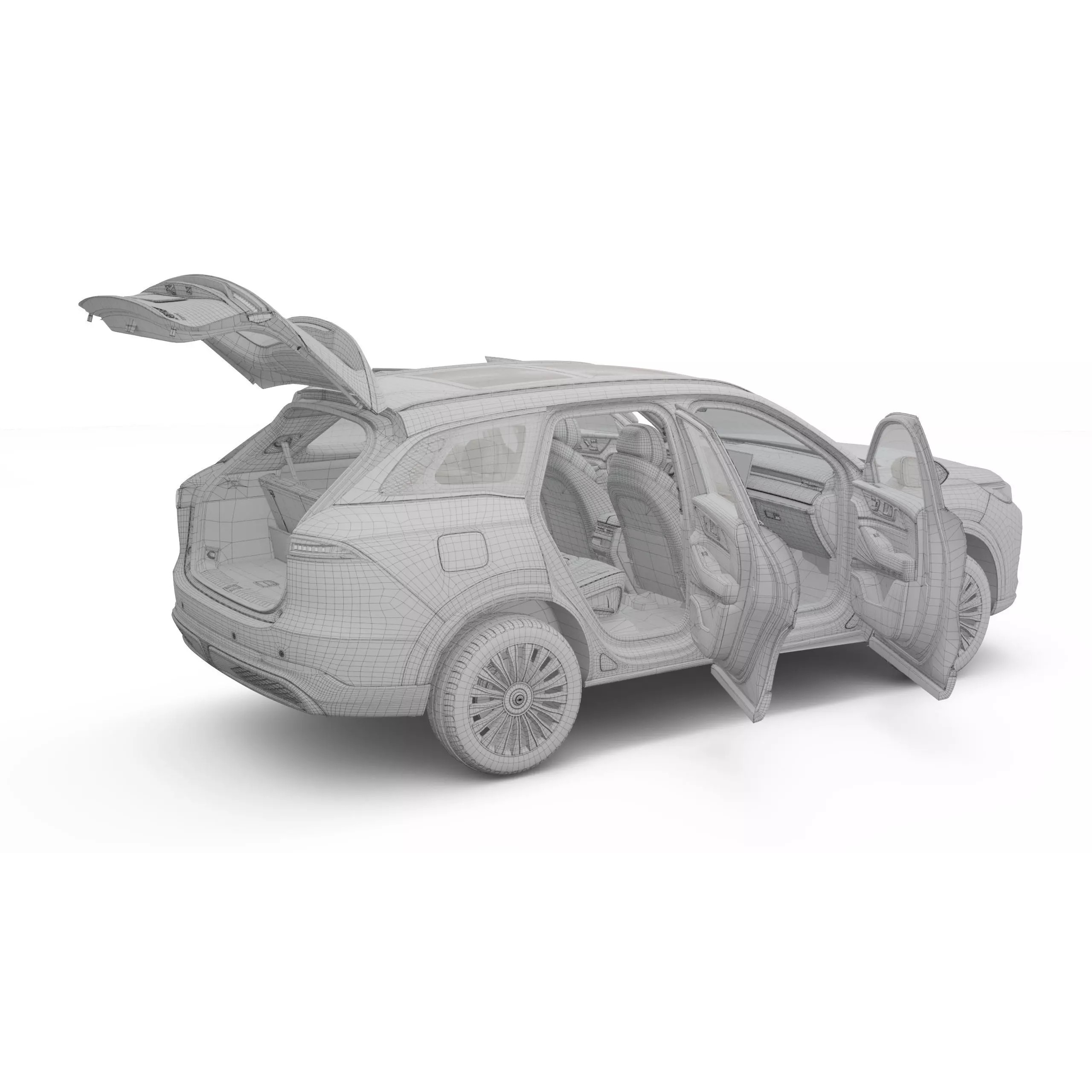 2026 Chery Tiggo 9 Hybrid - Game-Ready 3D Model