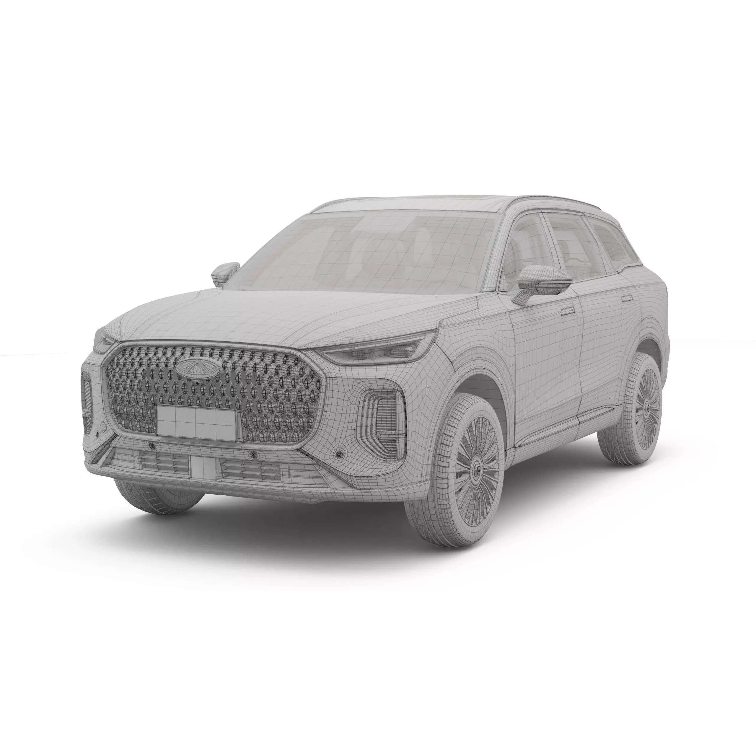 2026 Chery Tiggo 9 Hybrid - Game-Ready 3D Model - View 17