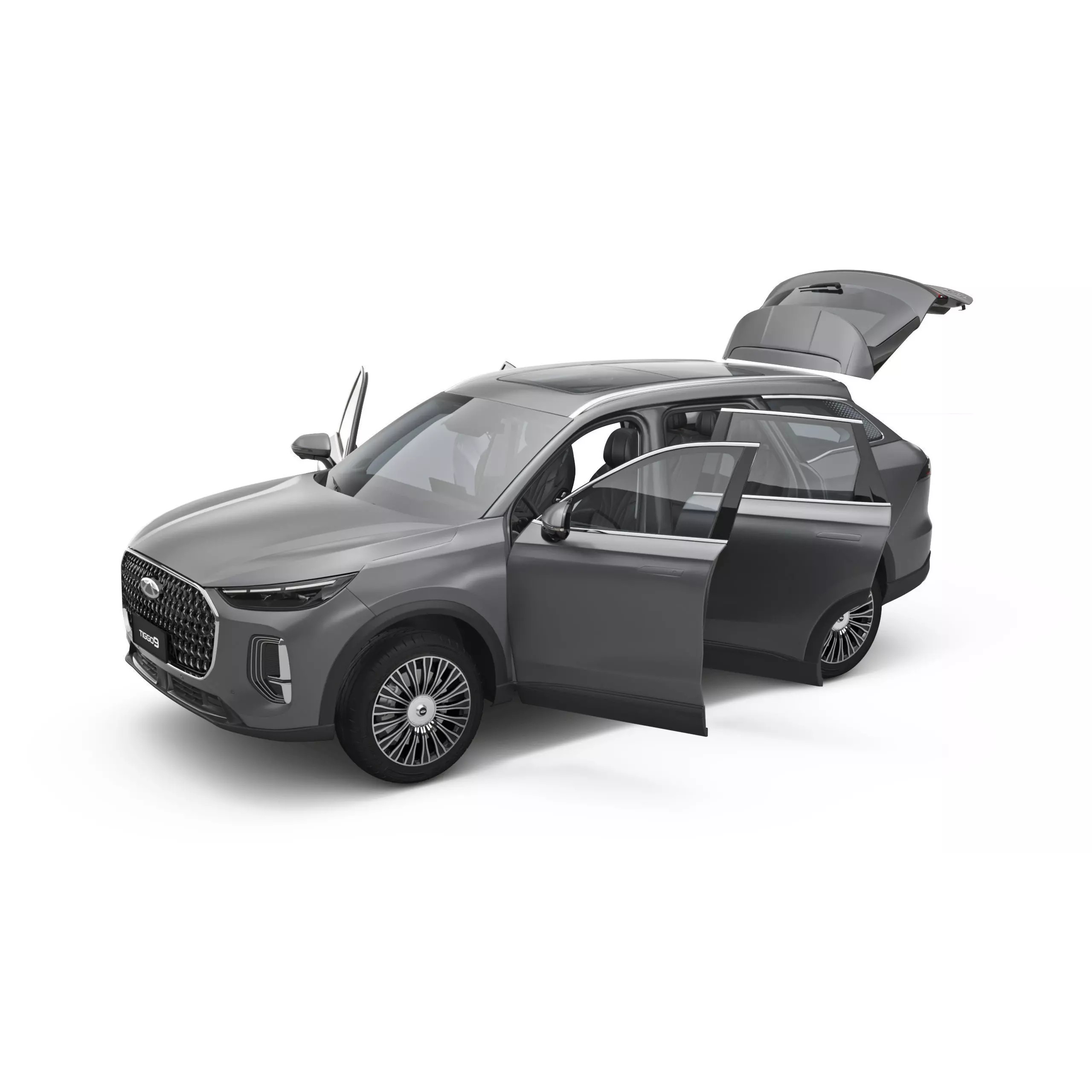 2026 Chery Tiggo 9 Hybrid - Game-Ready 3D Model - View 9