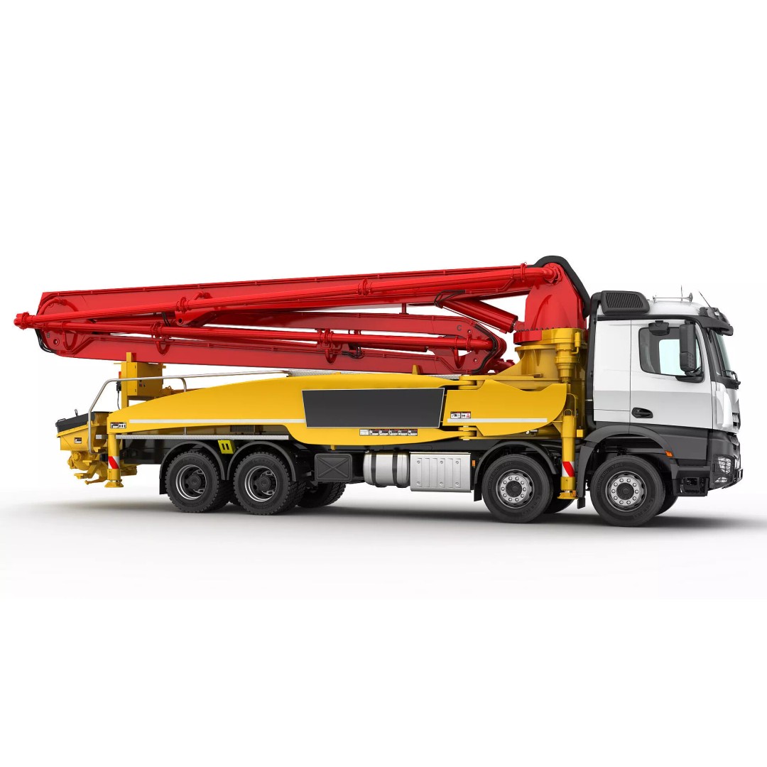 Concrete Pump Truck 3D Model – Rigged Animation Asset, FBX, OBJ - View 11