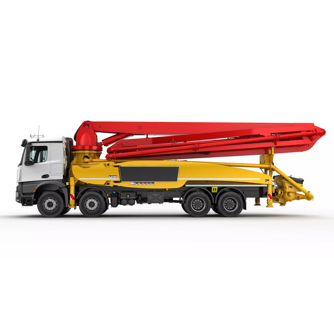 Concrete Pump Truck 3D Model – Rigged Animation Asset, FBX, OBJ - View 12