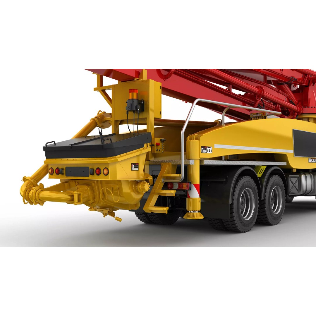 Concrete Pump Truck 3D Model – Rigged Animation Asset, FBX, OBJ - View 15