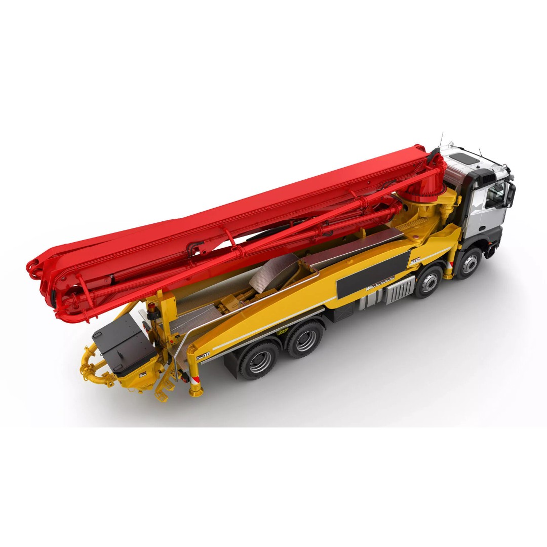 Concrete Pump Truck 3D Model – Rigged Animation Asset, FBX, OBJ - View 18