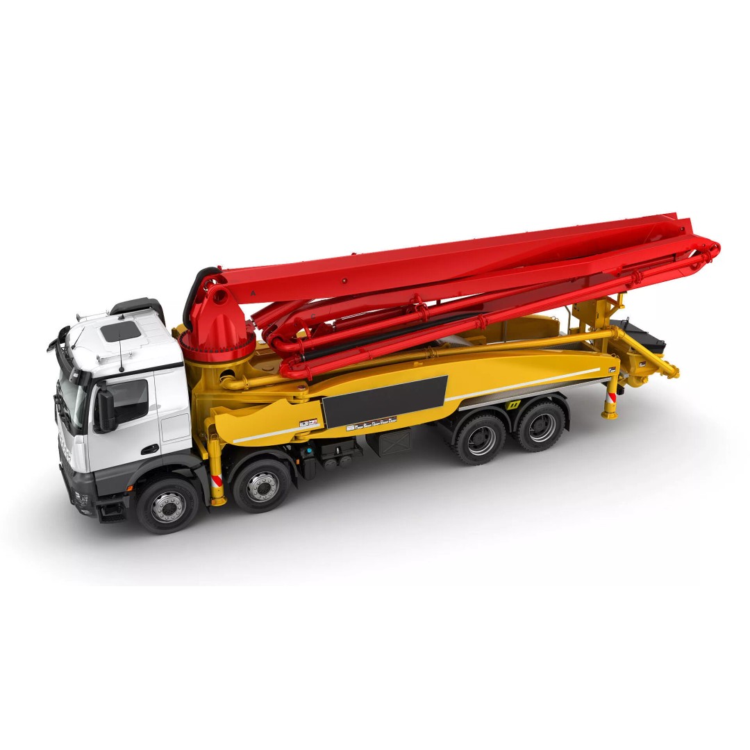 Concrete Pump Truck 3D Model – Rigged Animation Asset, FBX, OBJ - View 8