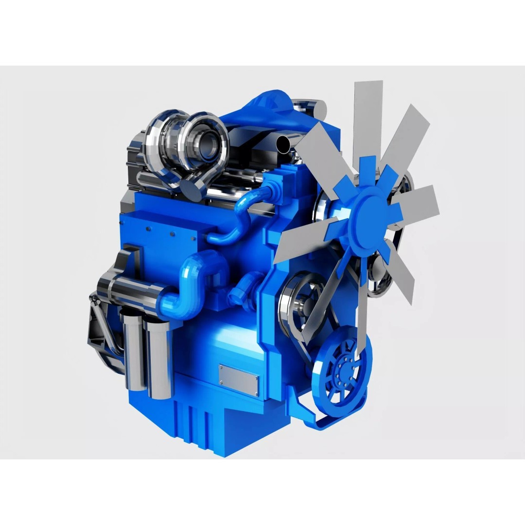 Industrial Engines 3D Model – High-Quality PBR Collection, FBX, OBJ - View 14