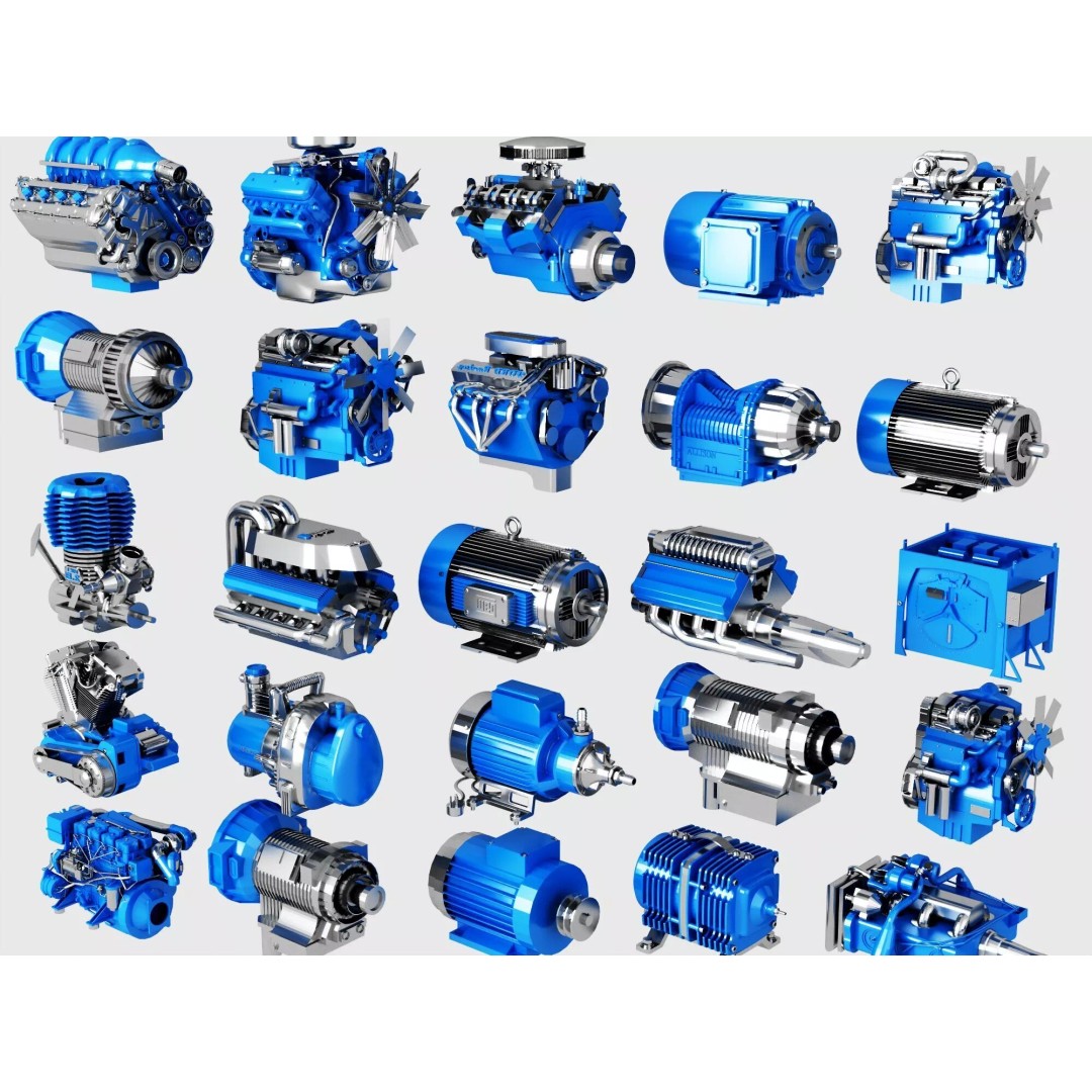 Industrial Engines 3D Model – High-Quality PBR Collection, FBX, OBJ - View 17