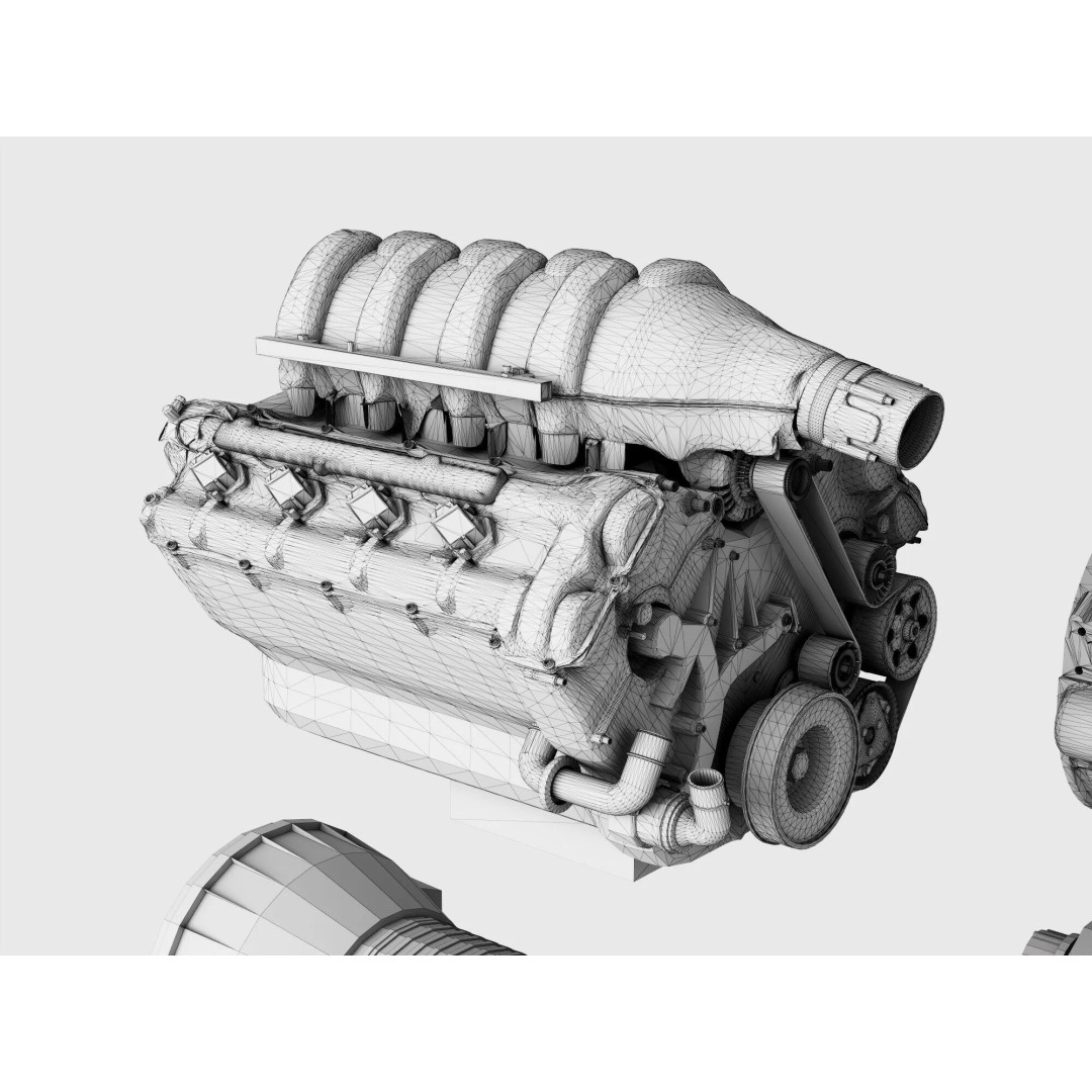 Industrial Engines 3D Model – High-Quality PBR Collection, FBX, OBJ - View 27