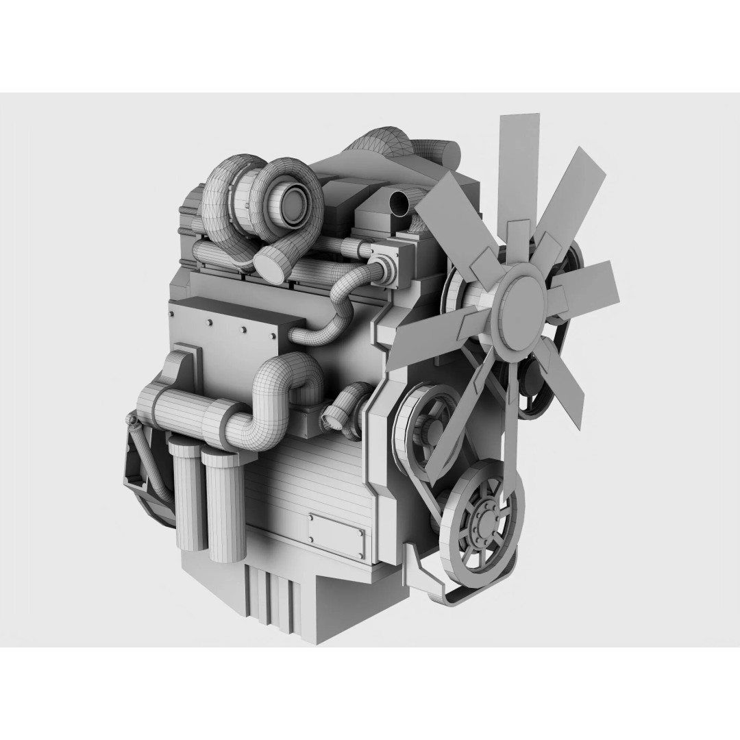 Industrial Engines 3D Model – High-Quality PBR Collection, FBX, OBJ - View 30