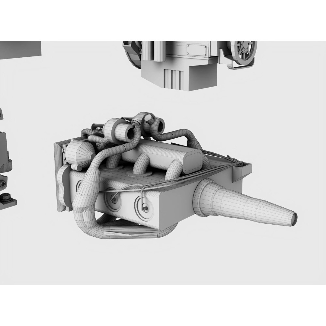Industrial Engines 3D Model – High-Quality PBR Collection, FBX, OBJ - View 31