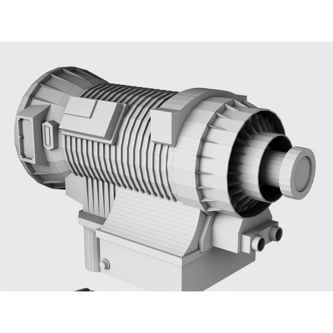 Industrial Engines 3D Model – High-Quality PBR Collection, FBX, OBJ - View 32