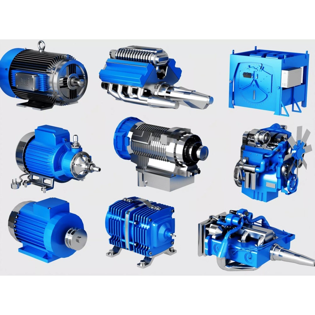 Industrial Engines 3D Model – High-Quality PBR Collection, FBX, OBJ - View 5
