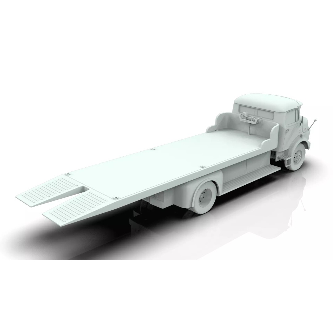 Mercedes-Benz LAK 710 4x4 Truck 3D Model – Classic Car Carrier, Blender - View 24