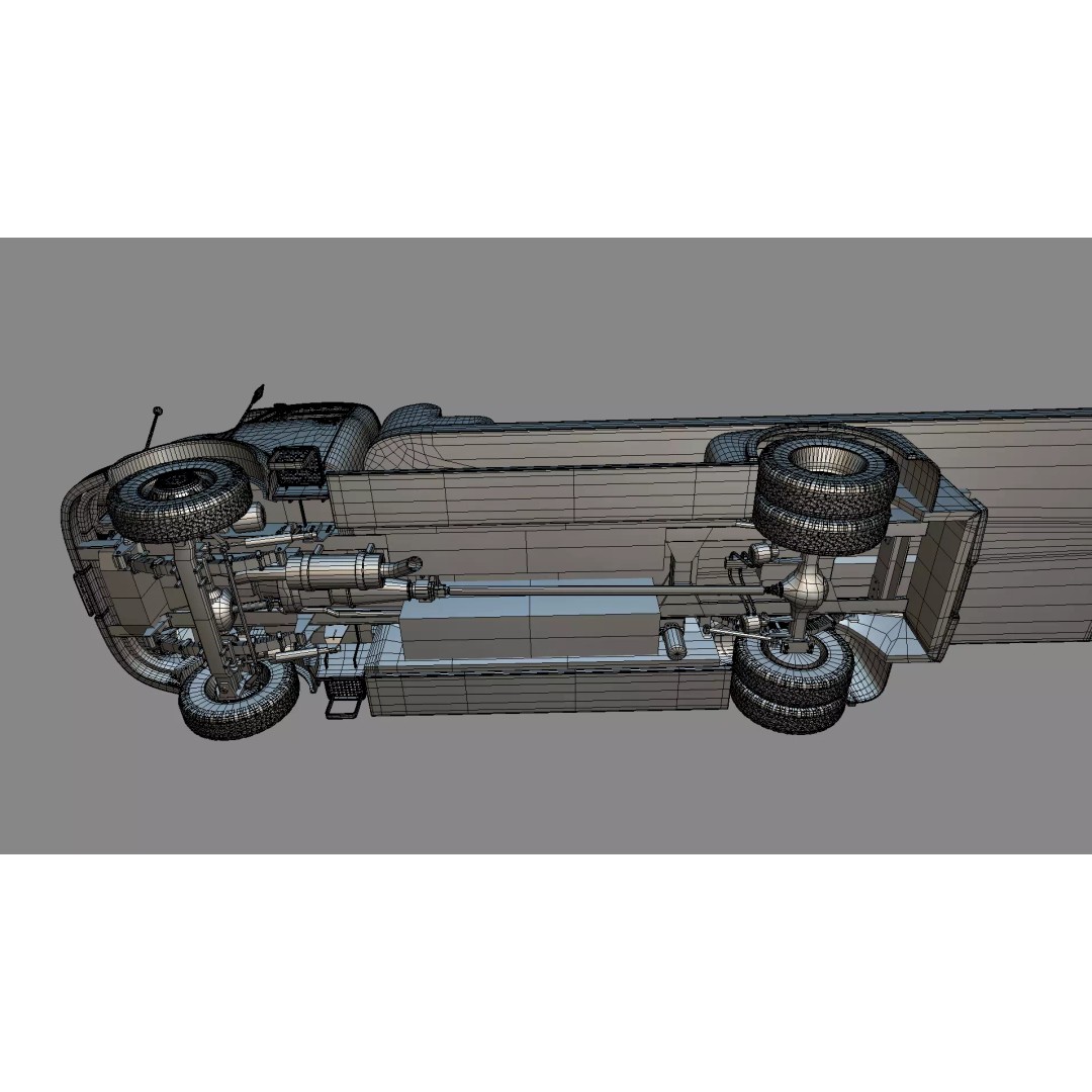 Mercedes-Benz LAK 710 4x4 Truck 3D Model – Classic Car Carrier, Blender - View 27