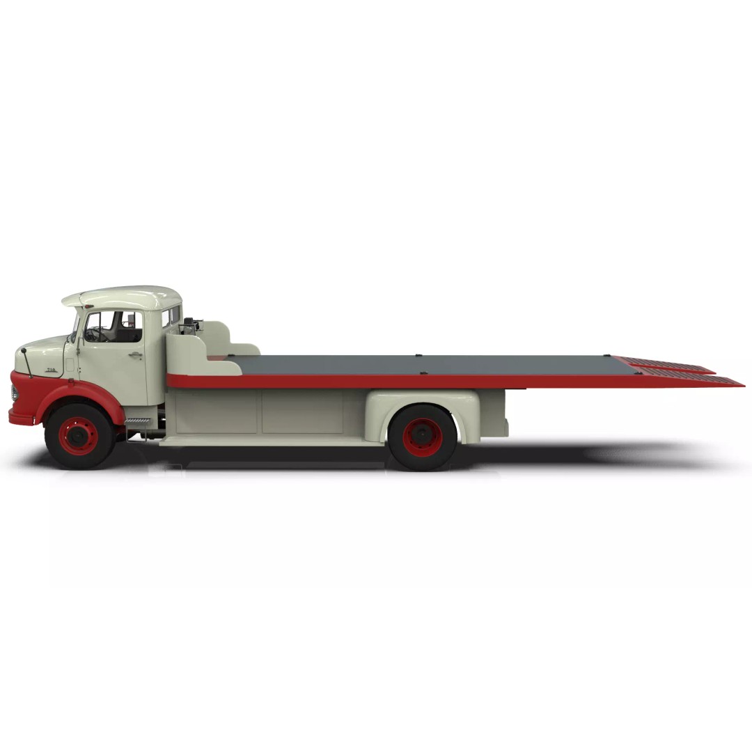Mercedes-Benz LAK 710 4x4 Truck 3D Model – Classic Car Carrier, Blender - View 3