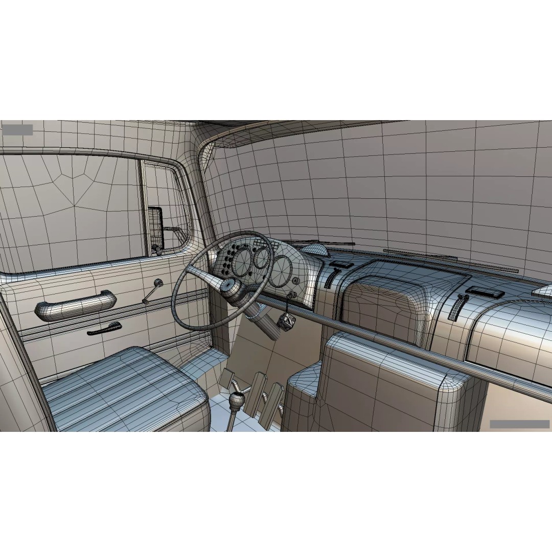 Mercedes-Benz LAK 710 4x4 Truck 3D Model – Classic Car Carrier, Blender - View 35