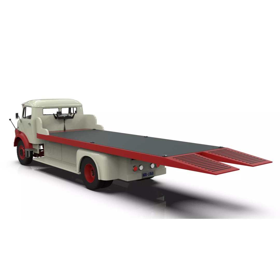 Mercedes-Benz LAK 710 4x4 Truck 3D Model – Classic Car Carrier, Blender - View 4
