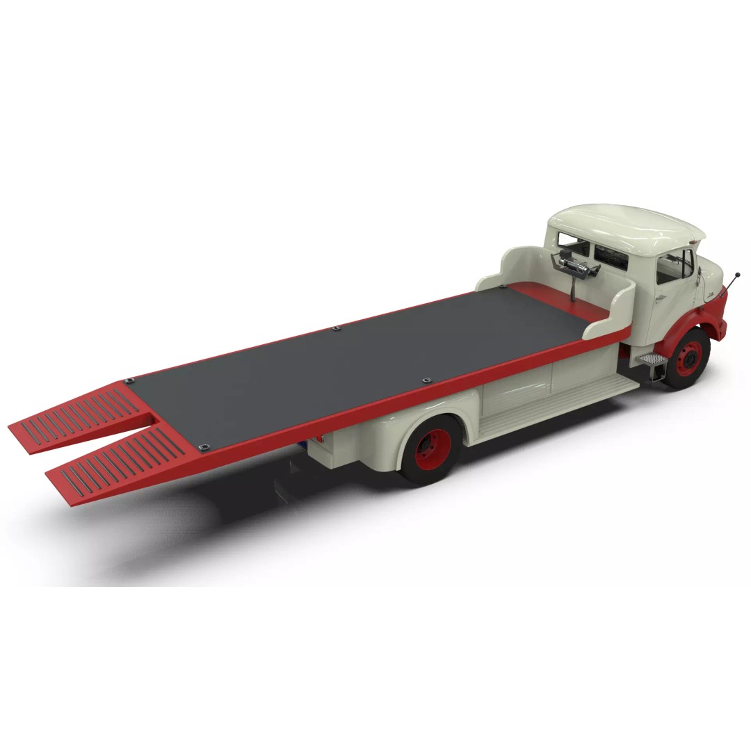 Mercedes-Benz LAK 710 4x4 Truck 3D Model – Classic Car Carrier, Blender - View 5